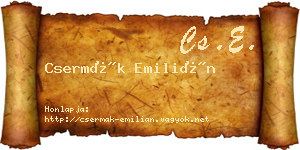 Csermák Emilián névjegykártya